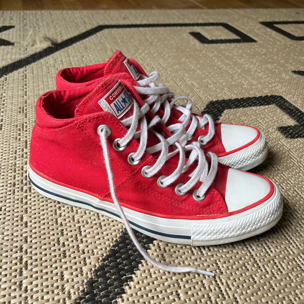 Red Converse Madison Mid Top Sneakers